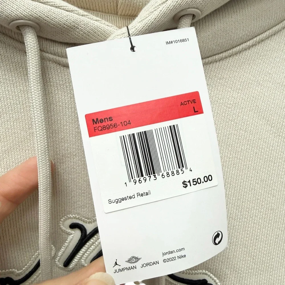 Jordan x A Ma Maniére Fleece Hoodie Sail Sand FQ8956-104 Mens L